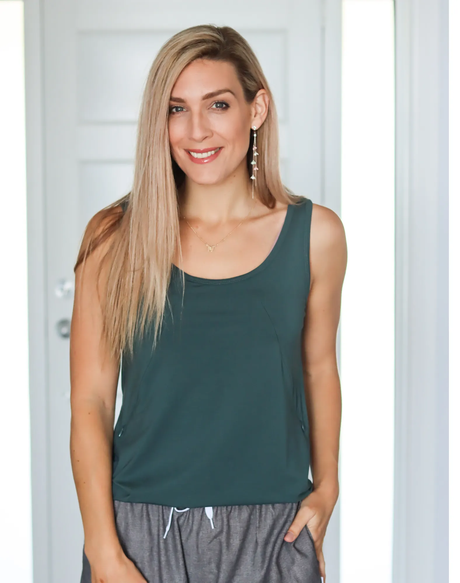 ** CLEARANCE ** Breastfeeding Tank - Columbia Tank Juniper