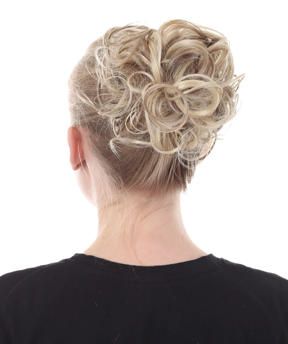 Adult Women's Easy-Wear Curly Dirty Synthetic Blonde Twister Wig, Perfect for Cosplay