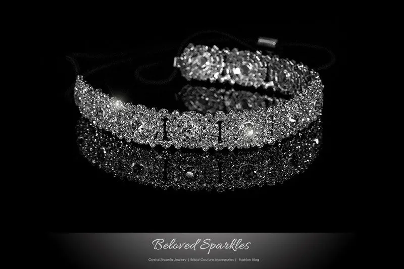 Amica Rhinestone Halo Cluster Stretch Headband | Rhinestone