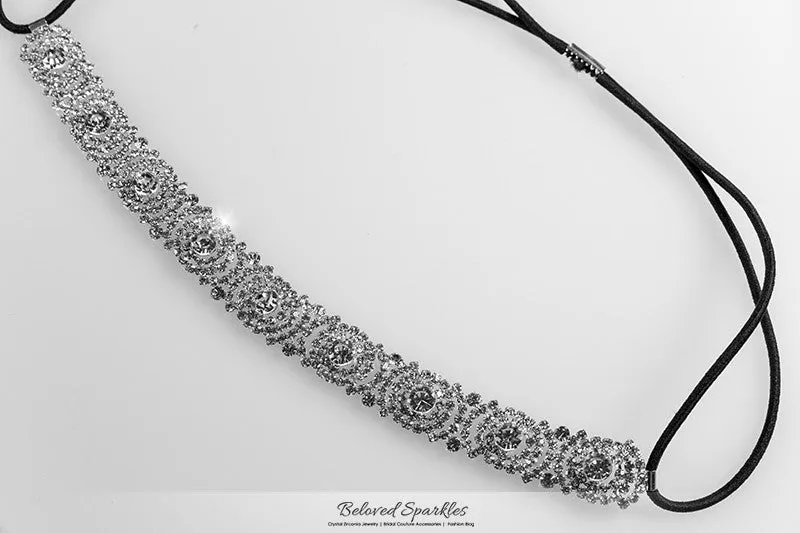 Amica Rhinestone Halo Cluster Stretch Headband | Rhinestone