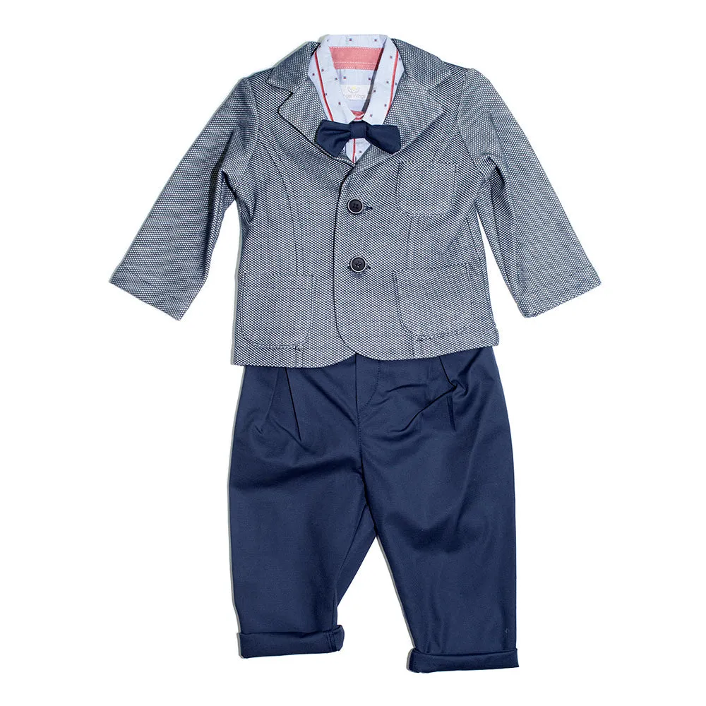 Angel Baby 4 Piece Red/Navy Suit