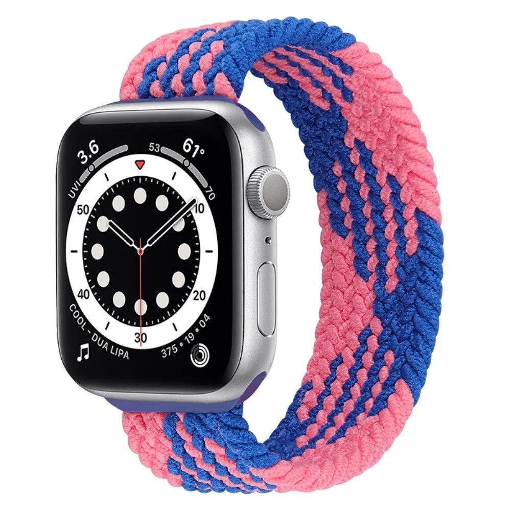 Apple Watch (41mm) elastic watch strap - Blue / Pink Splicing / Size: L