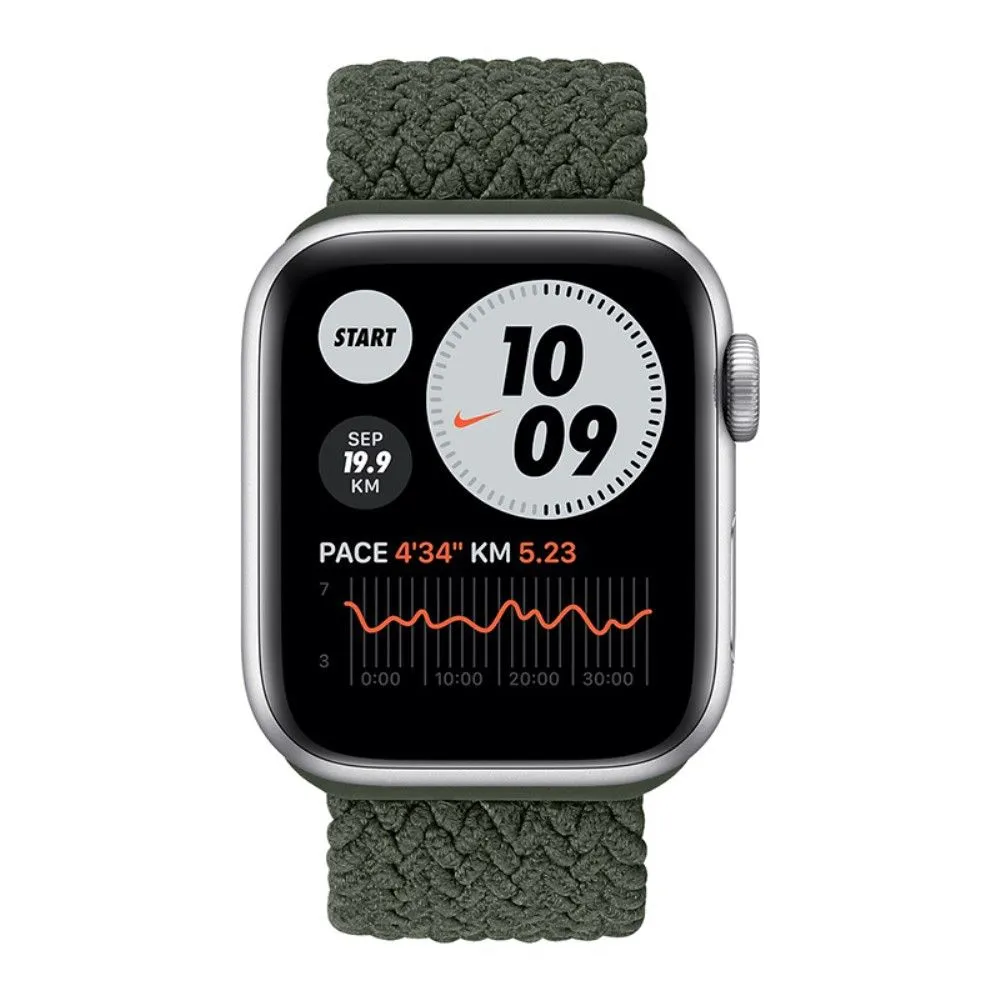 Apple Watch (41mm) elastic watch strap - Olive Green / Size: M