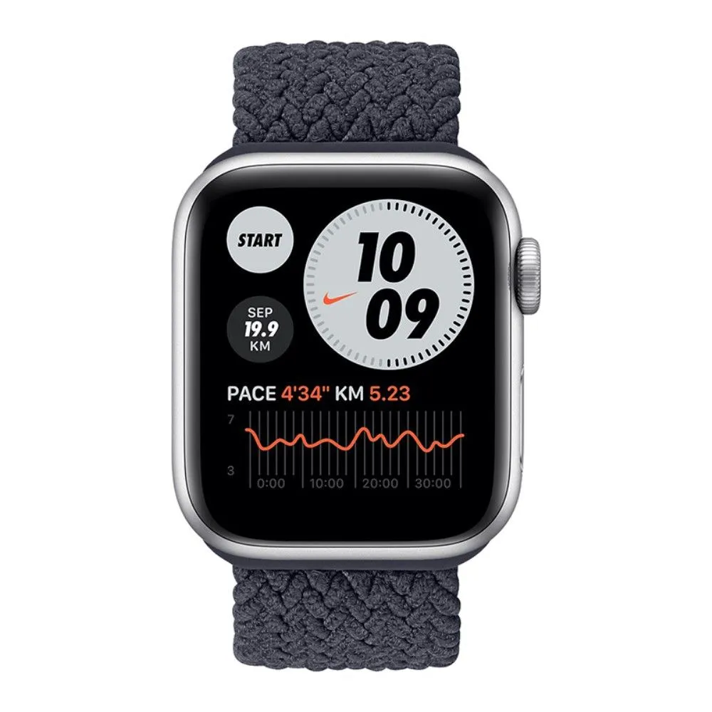 Apple Watch (45mm) elastic watch strap - Charcoal / Size: XL