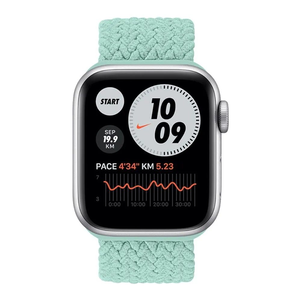 Apple Watch (45mm) elastic watch strap - Mint Green / Size: L