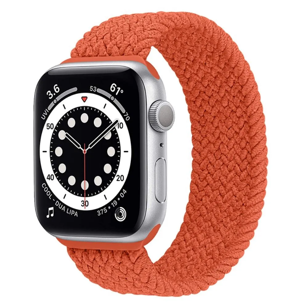 Apple Watch (45mm) elastic watch strap - Orange Red / Size: S