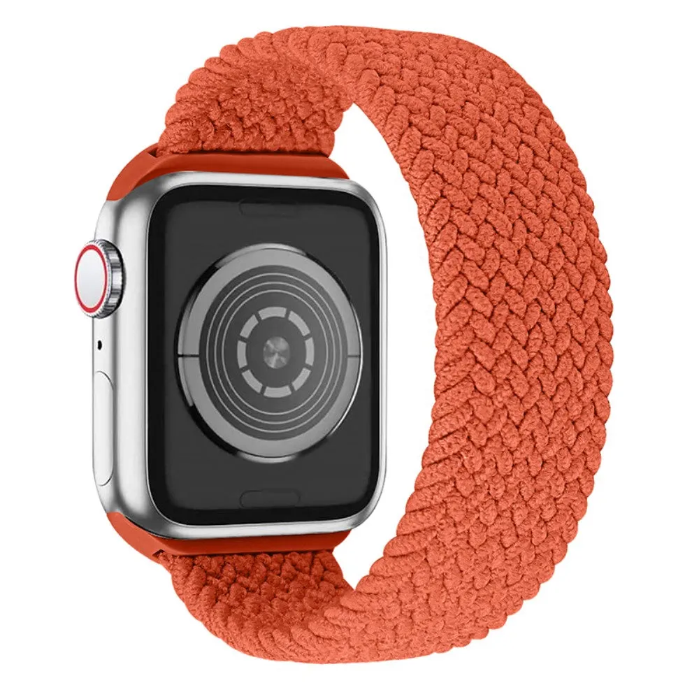 Apple Watch (45mm) elastic watch strap - Orange Red / Size: S