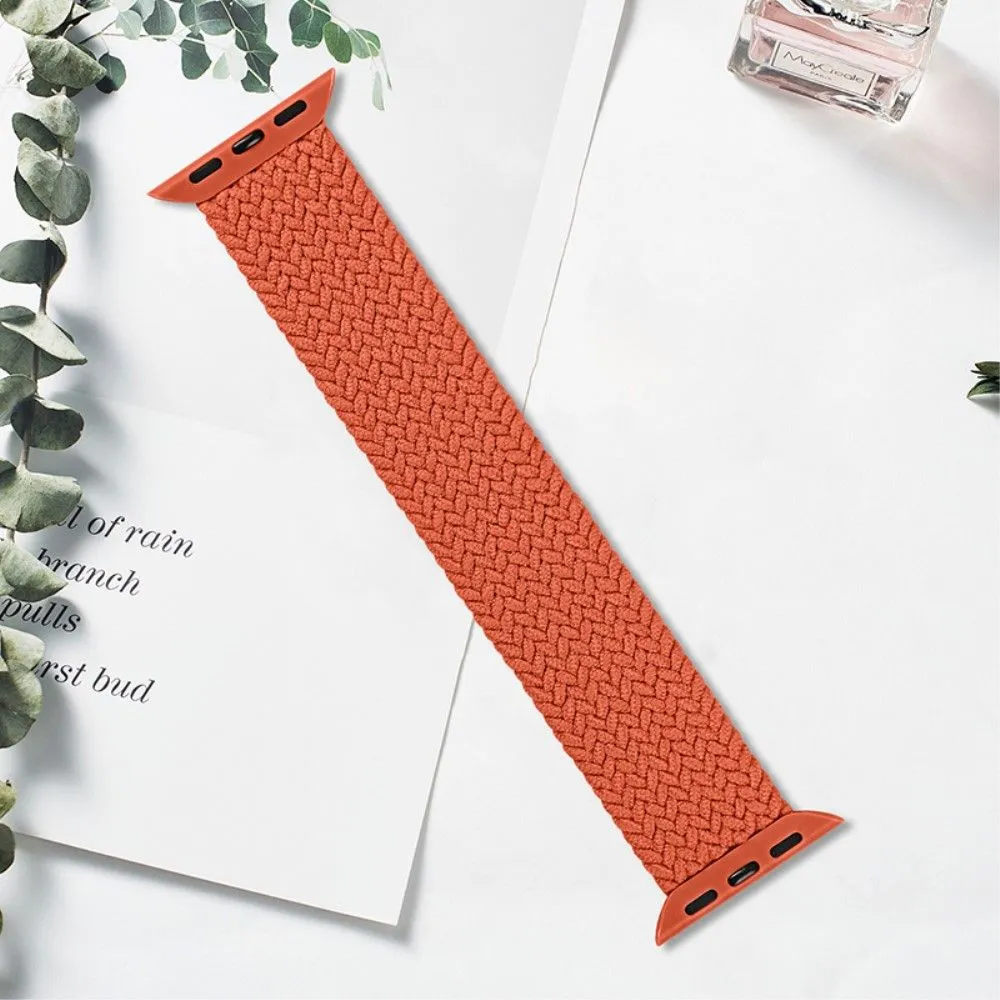 Apple Watch (45mm) elastic watch strap - Orange Red / Size: S