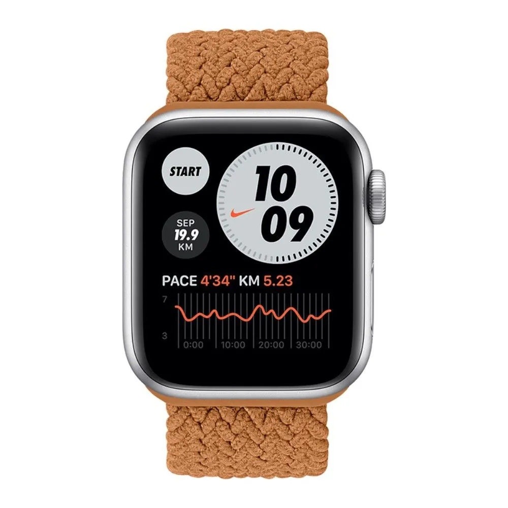 Apple Watch (45mm) elastic watch strap - Orange / Size: S