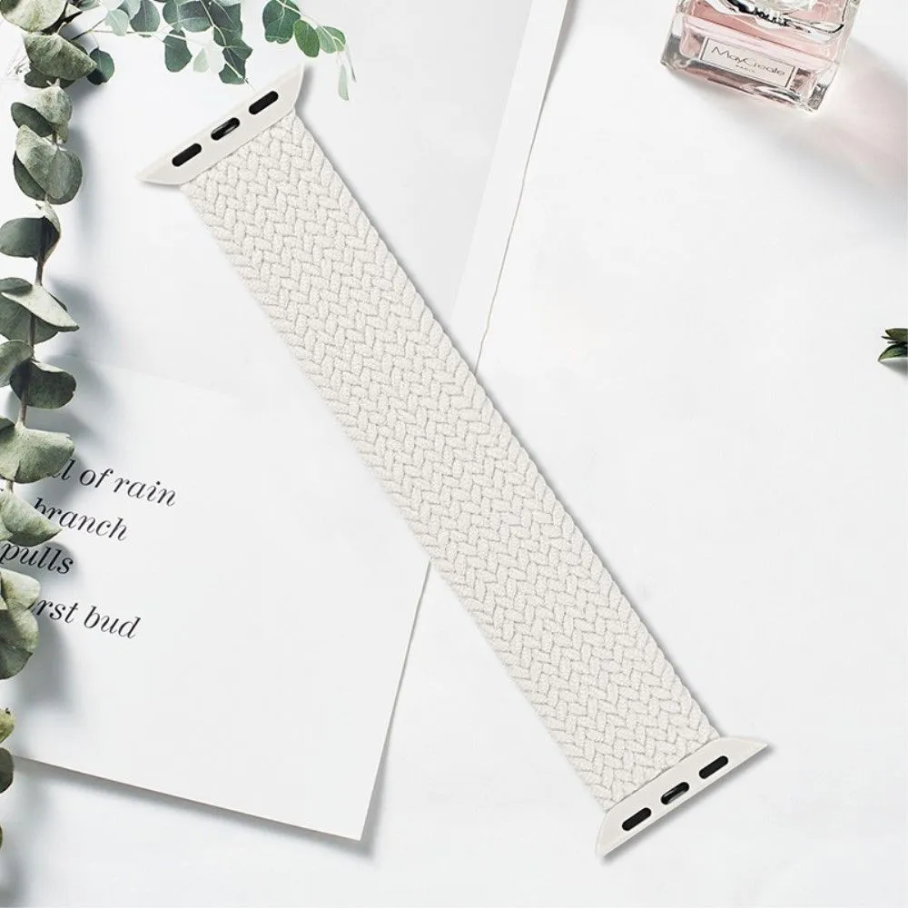 Apple Watch (45mm) elastic watch strap - Pearl White / Size: S