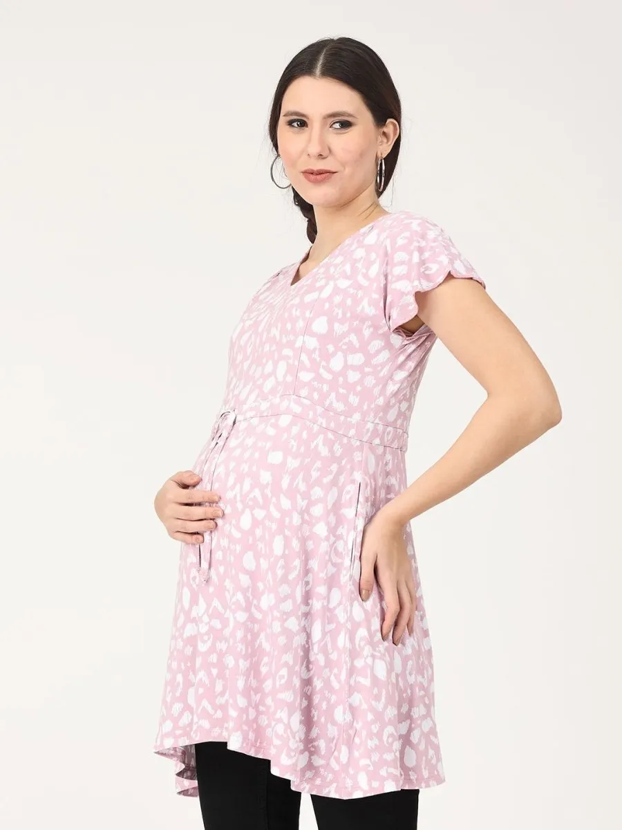 Ballerina Pink Maternity and Nursing Top