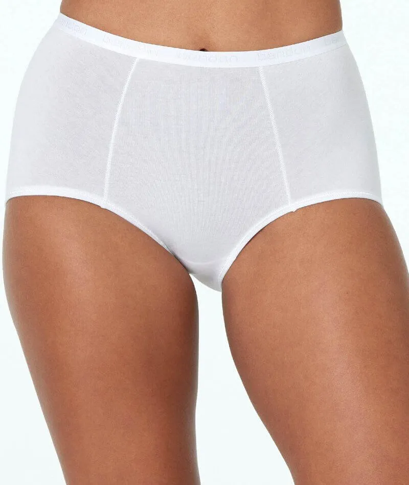 Bendon Body Cotton Trouser Brief - White