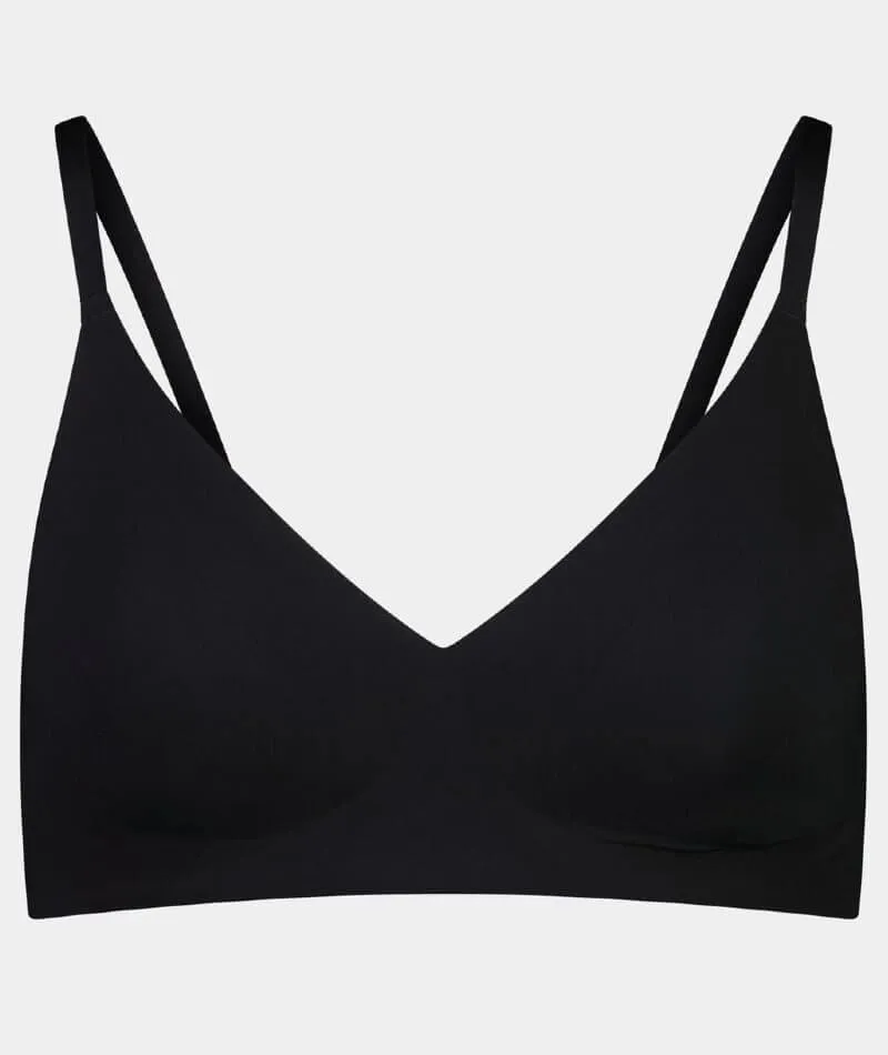 Bendon Comfit Collection Soft Cup Wire-free Plunge Bra - Black