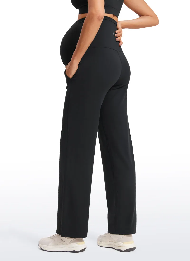 Butterluxe Maternity Wide Leg Pants with Pockets 31.5"