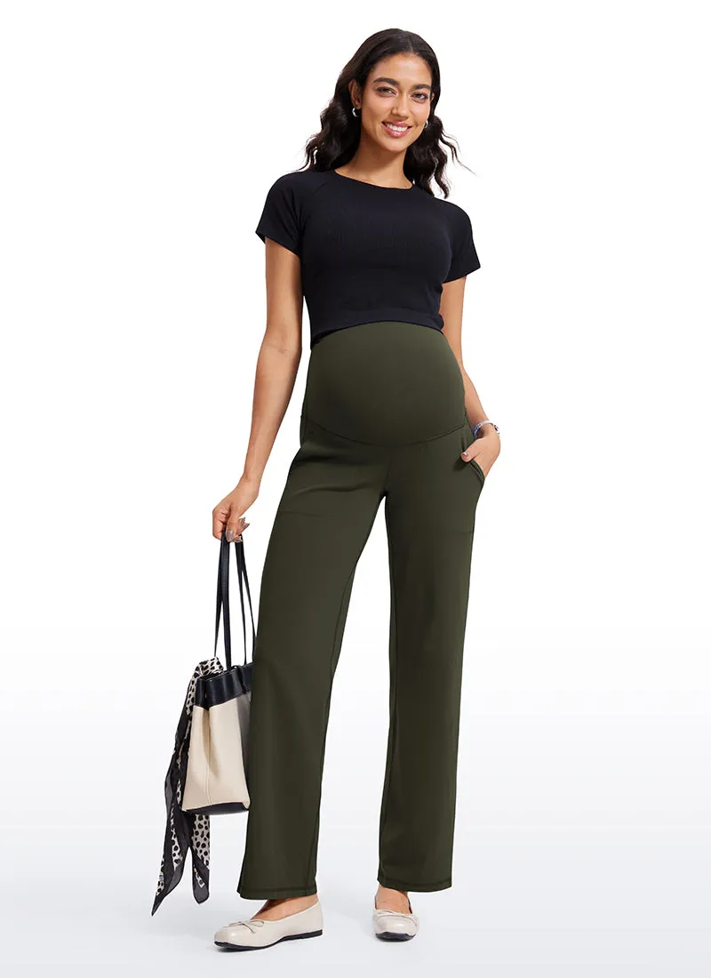 Butterluxe Maternity Wide Leg Pants with Pockets 31.5"