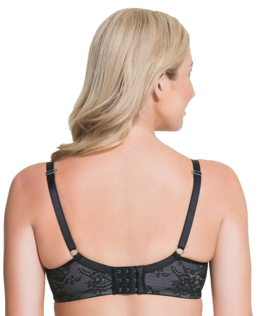 Cake Maternity Waffles 3D Spacer Contour Flexi Wire Nursing Bra -  Black