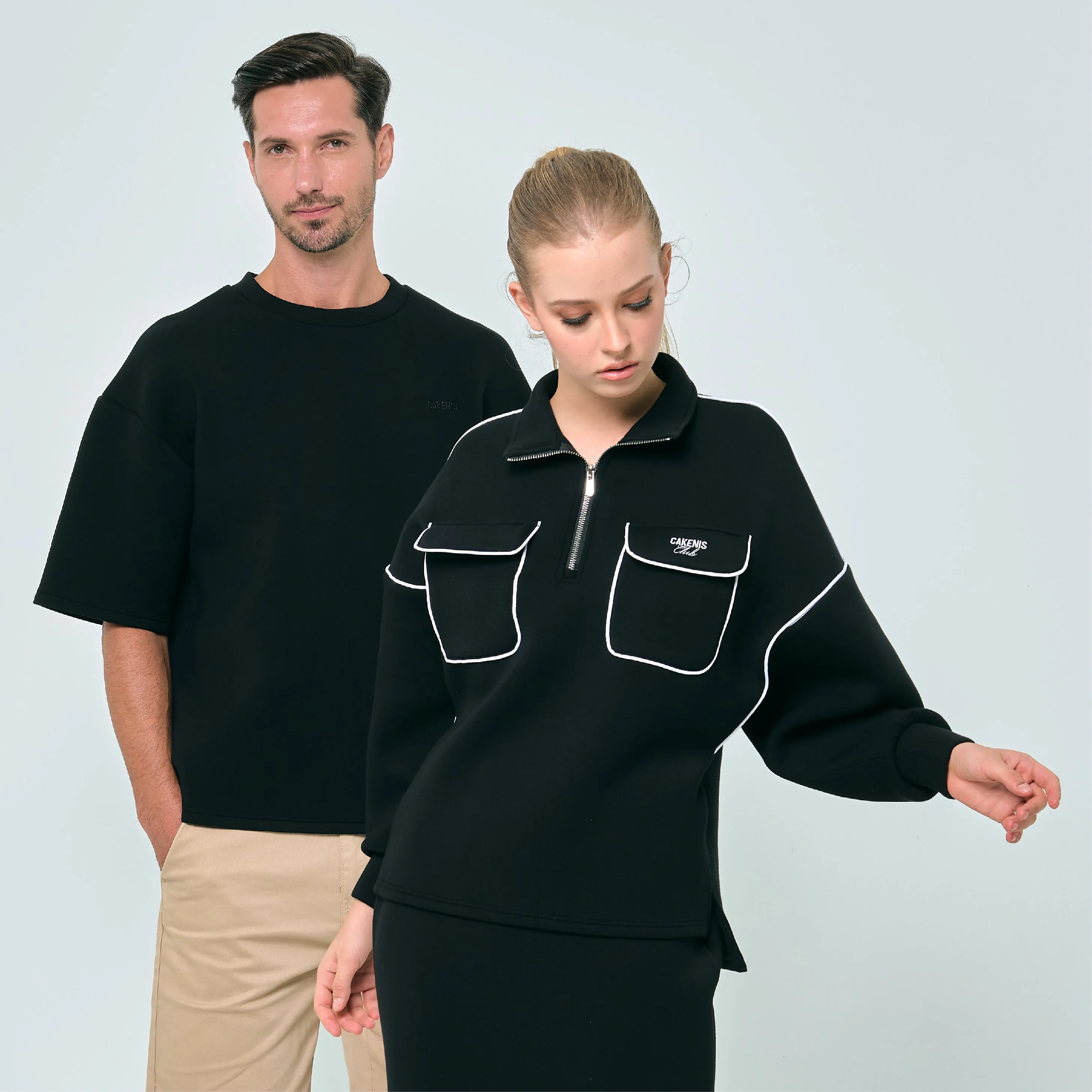 CAKENIS CLUB CHAMP OVERSIZED TEE IN BLACK