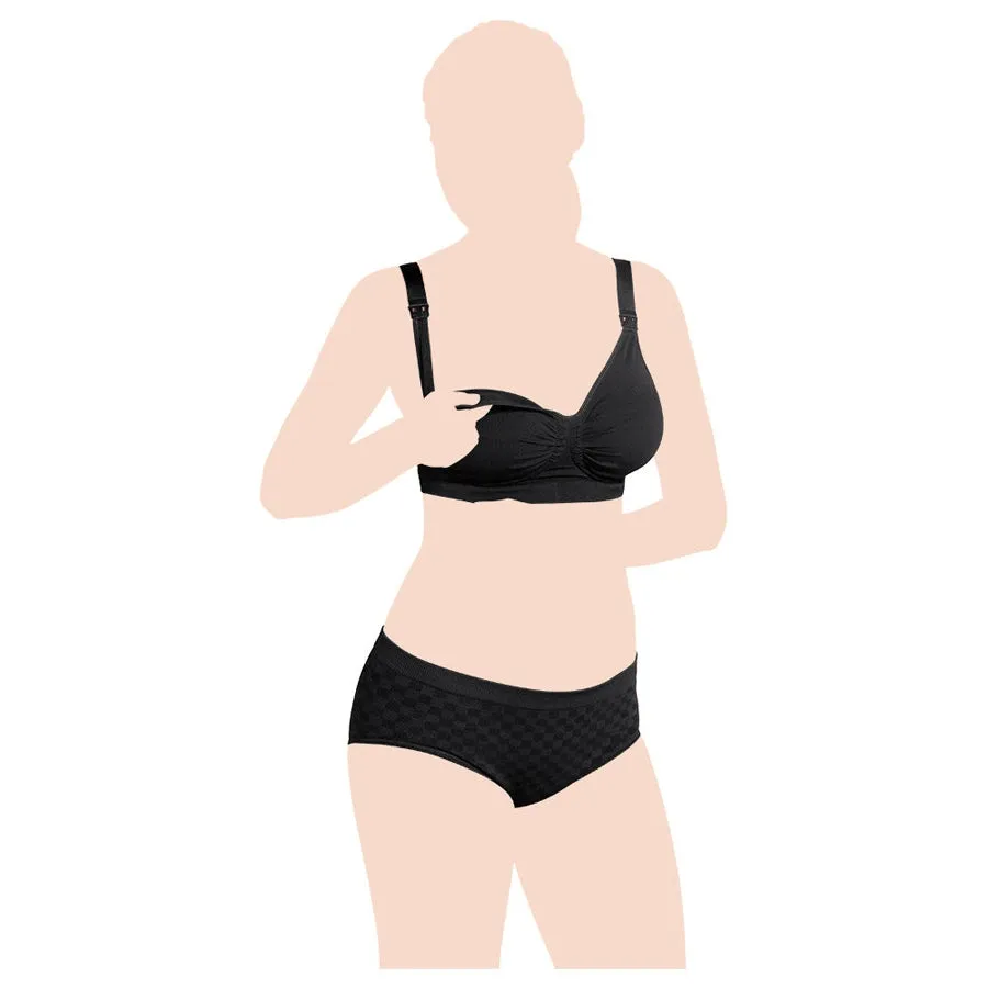 Carriwell Maternity & Nursing Bra with Carri-Gel Support (Black)