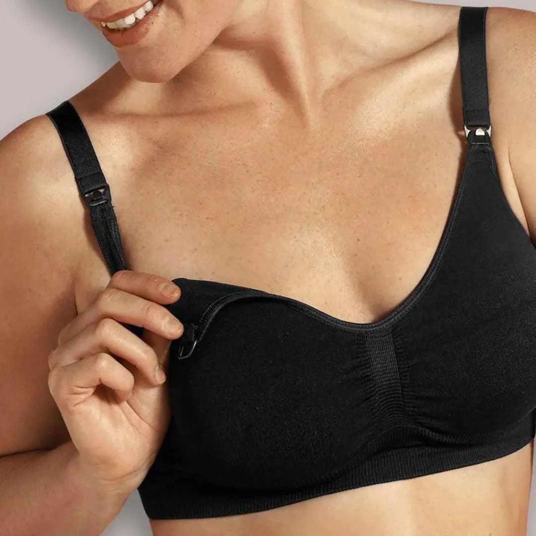 Carriwell Original Maternity   Nursing Bra - Black