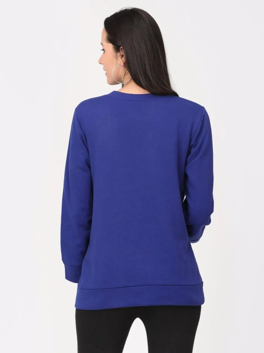 Cobalt Blue Maternity and Nursing Sweatshirt