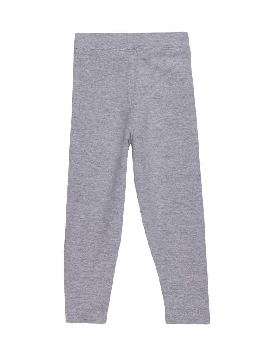 Combo of 3 Girls Full Length Leggings-Frost Grey, Charcoal Grey and Grey