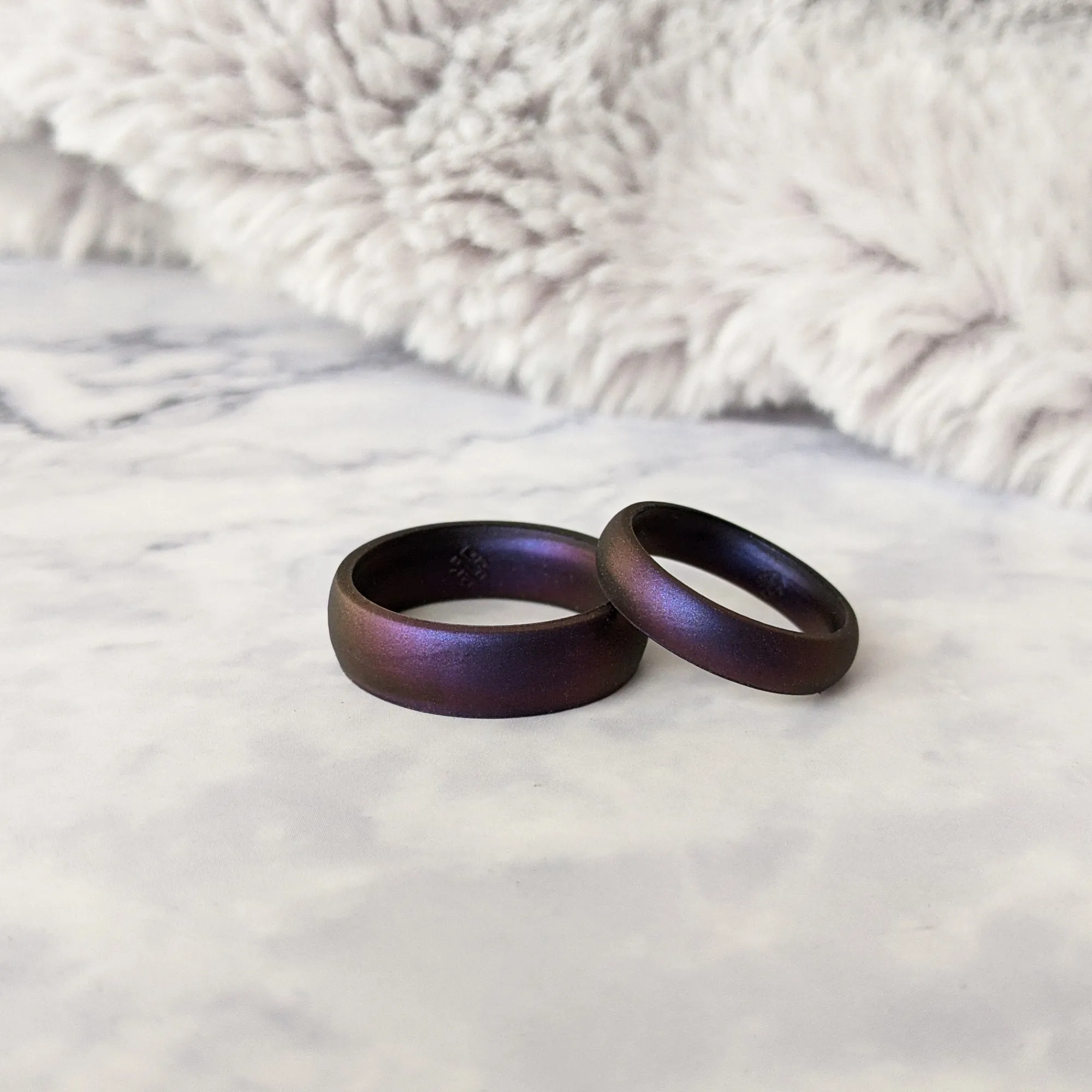 Cosmic Purple Breathable Silicone Ring for Women and Men