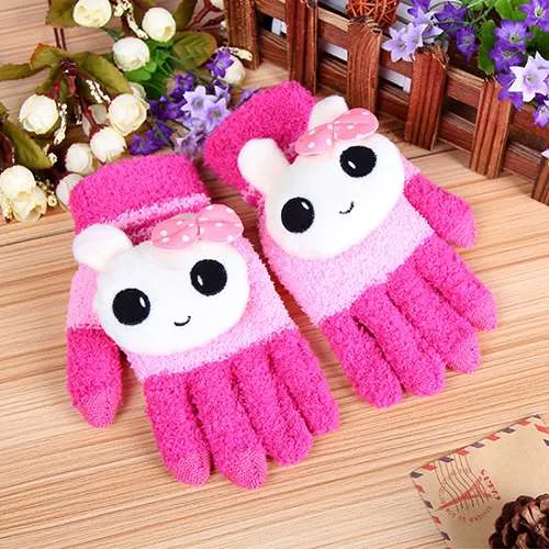 Cute Cartoon Character Stretchable Gloves