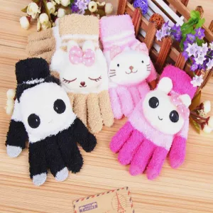 Cute Cartoon Character Stretchable Gloves