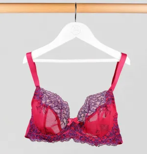 D  lace plunge [Fuchsia/Indigo]