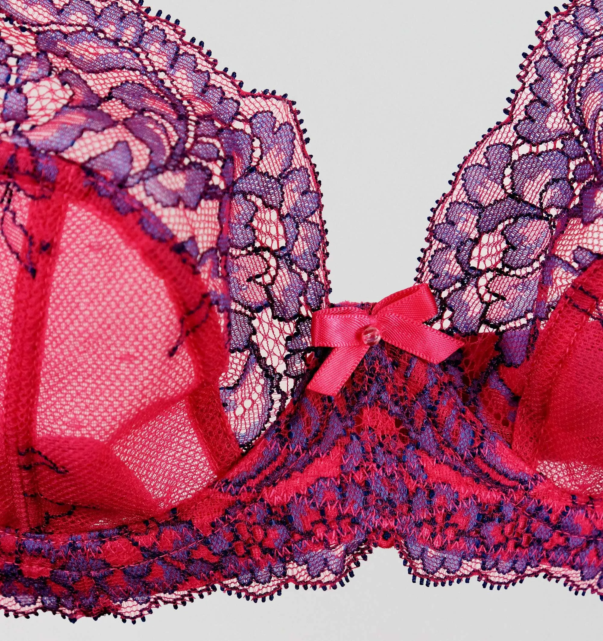 D  lace plunge [Fuchsia/Indigo]