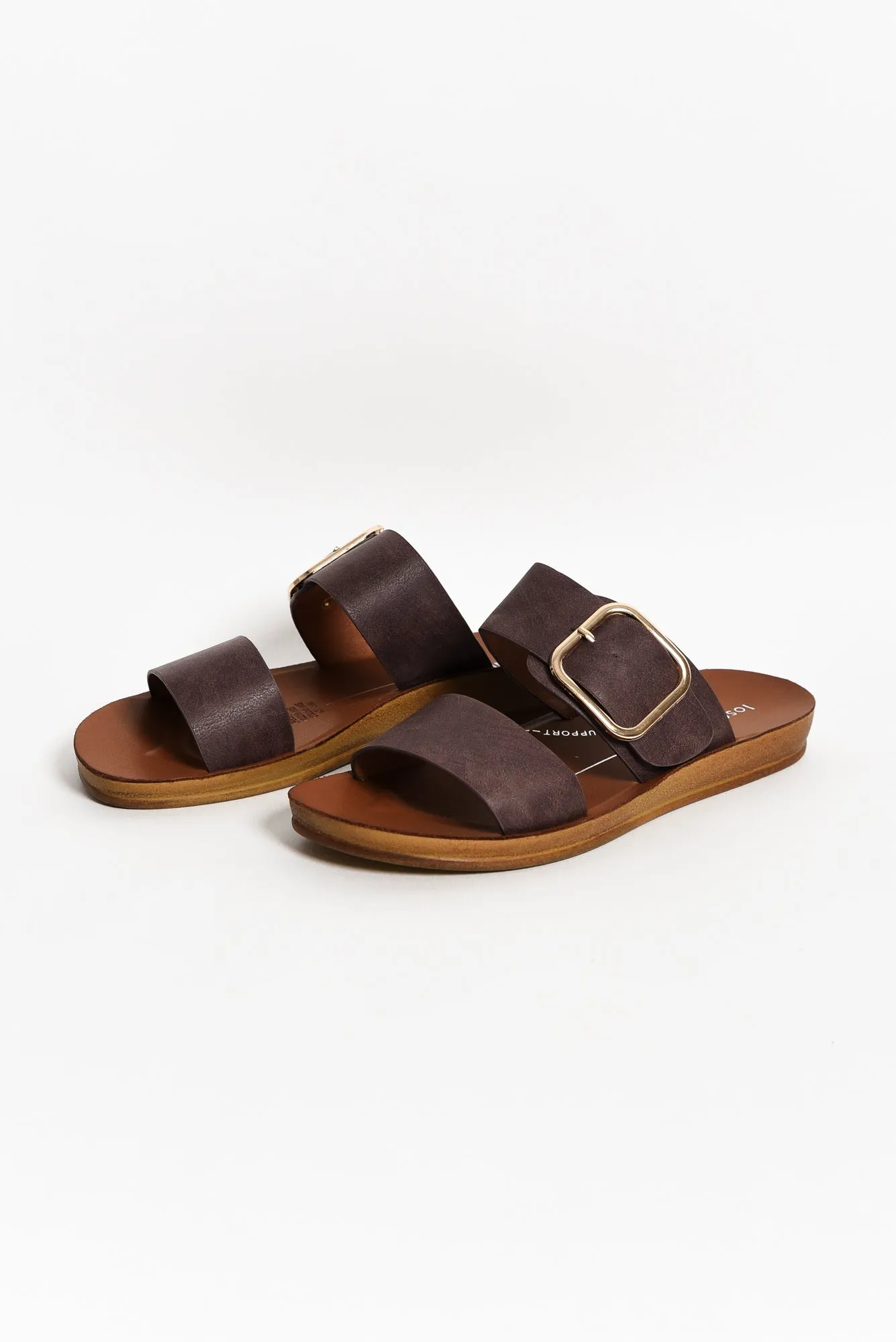 Doti Mocha Buckle Slide