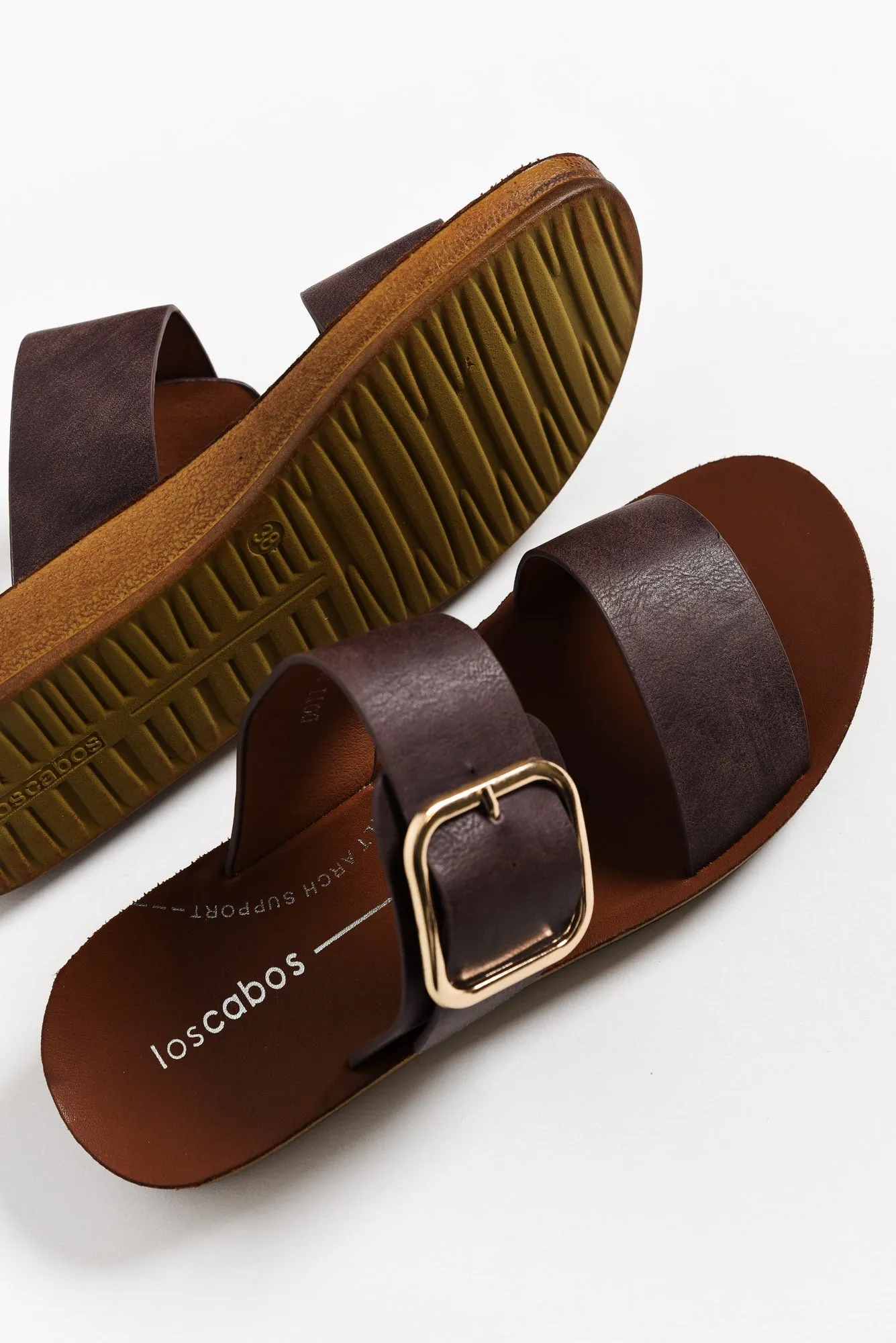 Doti Mocha Buckle Slide