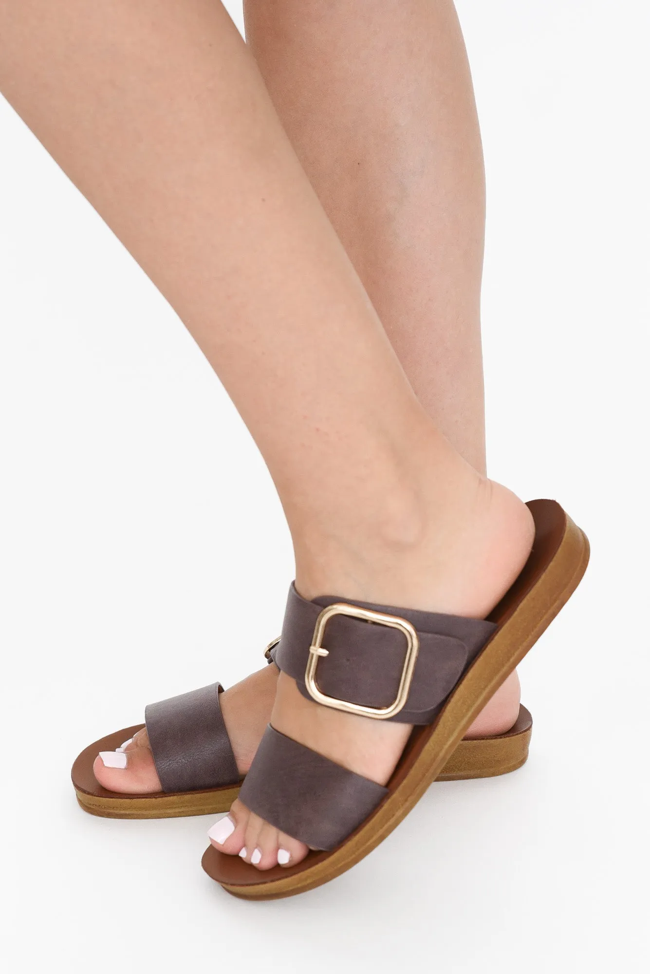 Doti Mocha Buckle Slide