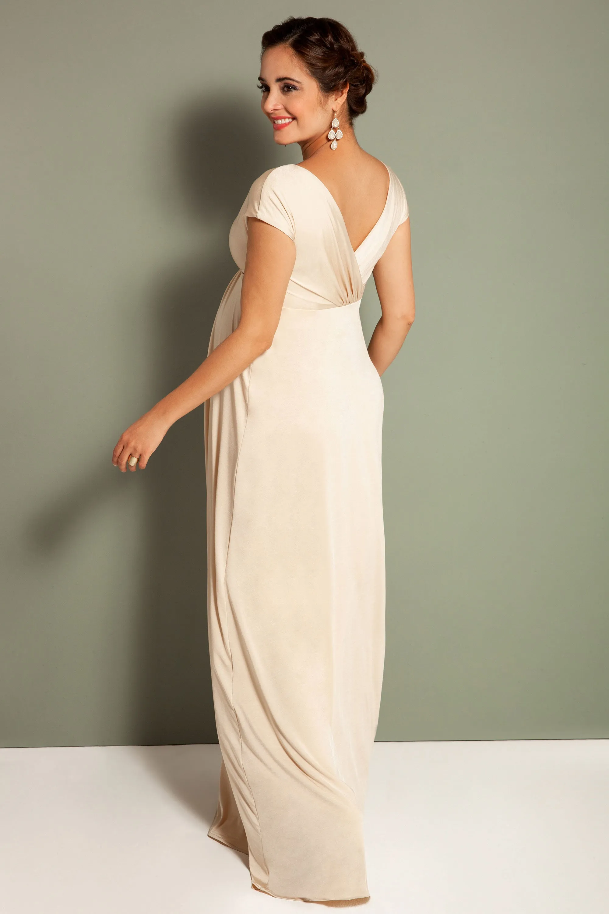 Francesca Maternity and Nursing Gown in Champagne