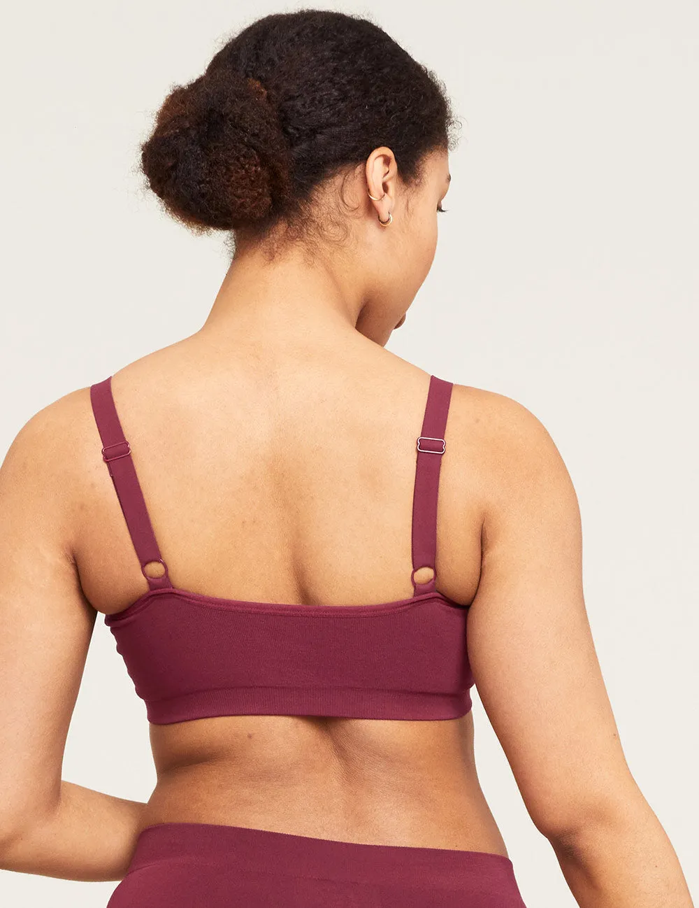 Full Bust Wireless Bra - Plum