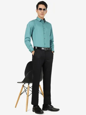 Green Striped Slim fit Party Wear Shirt | Greenfibre