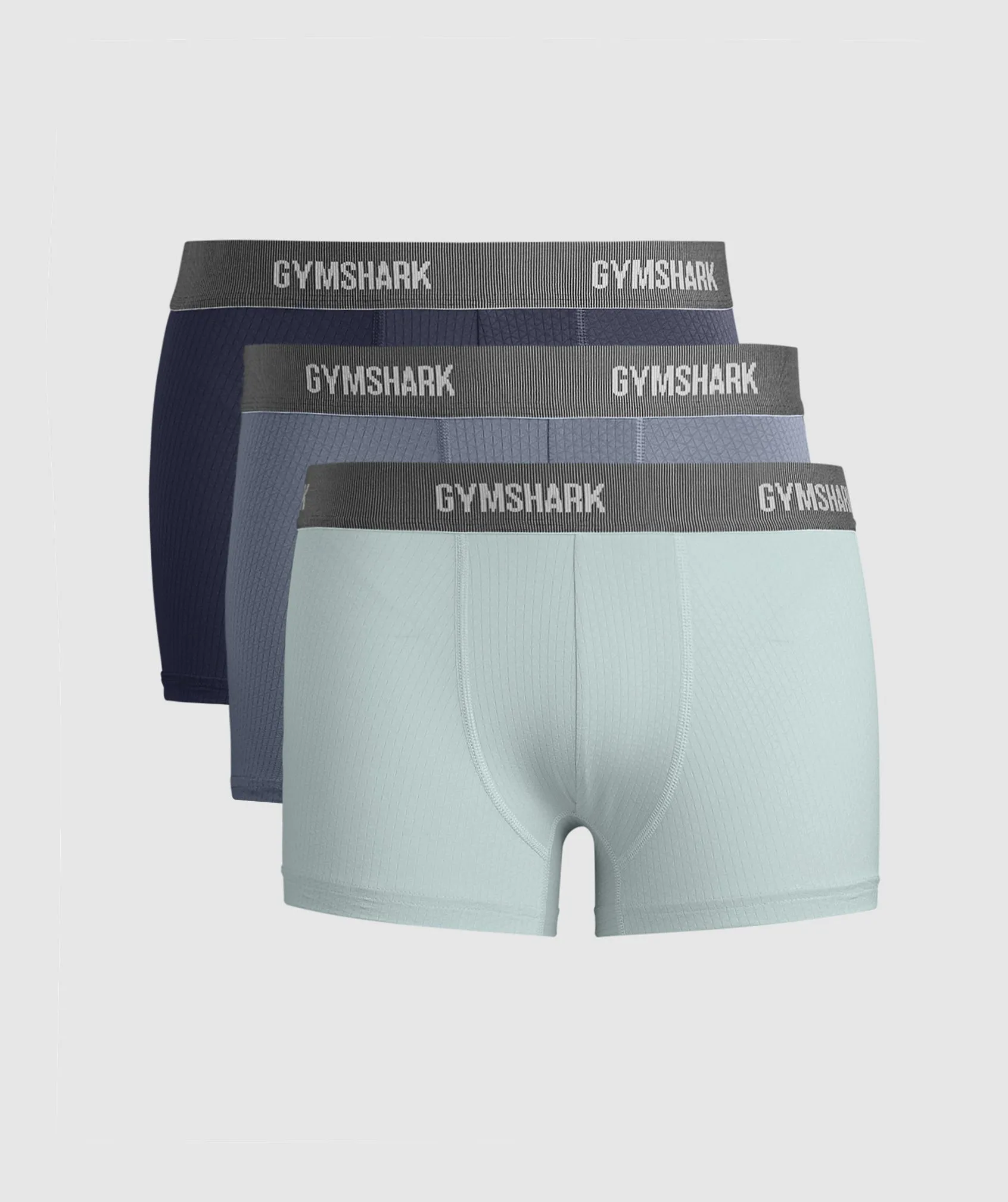 Gymshark Sports Tech Boxer 3PK - Cool Blue/Iron Blue/Heavy Blue