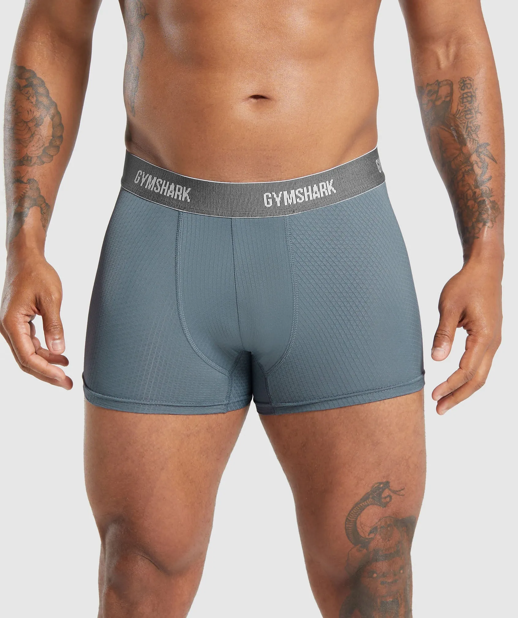 Gymshark Sports Tech Boxer 3PK - Cool Blue/Iron Blue/Heavy Blue