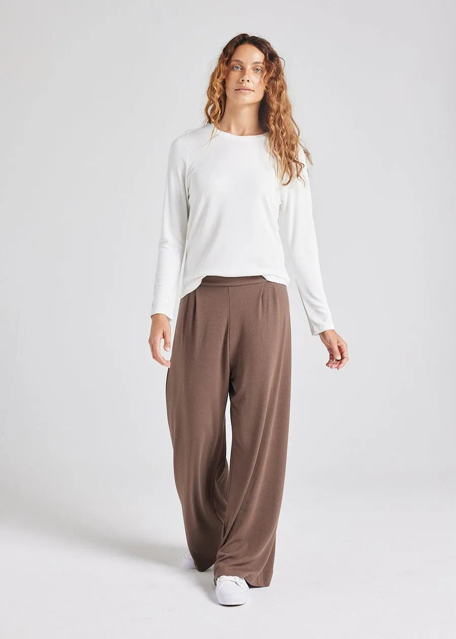 Joplin Ribbed Bamboo Wide Leg Pant