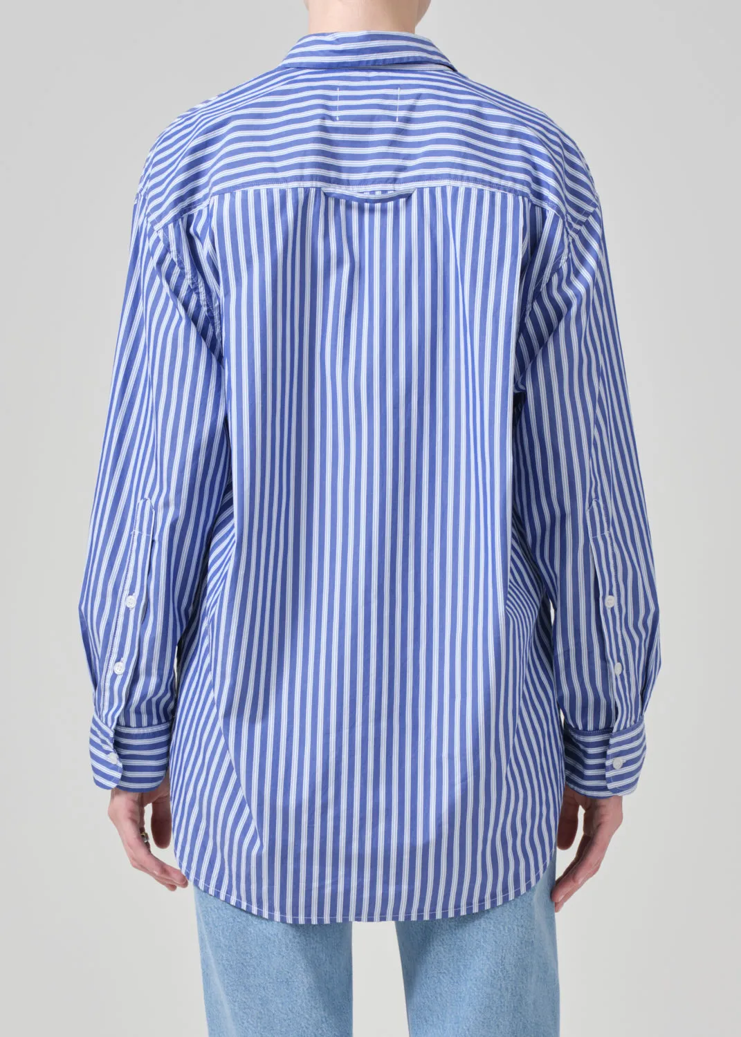 Kayla Shirt in Navy Mesa Stripe