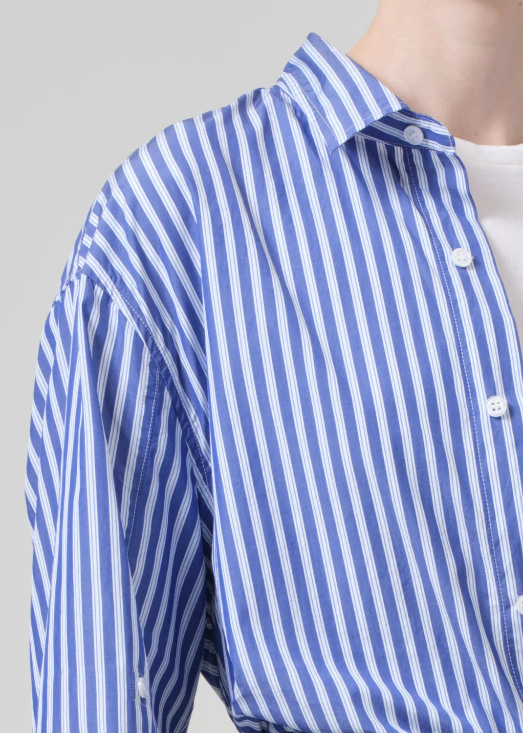 Kayla Shirt in Navy Mesa Stripe