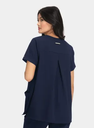 Koi Next Gen Onboard Maternity Scrub Top - Navy