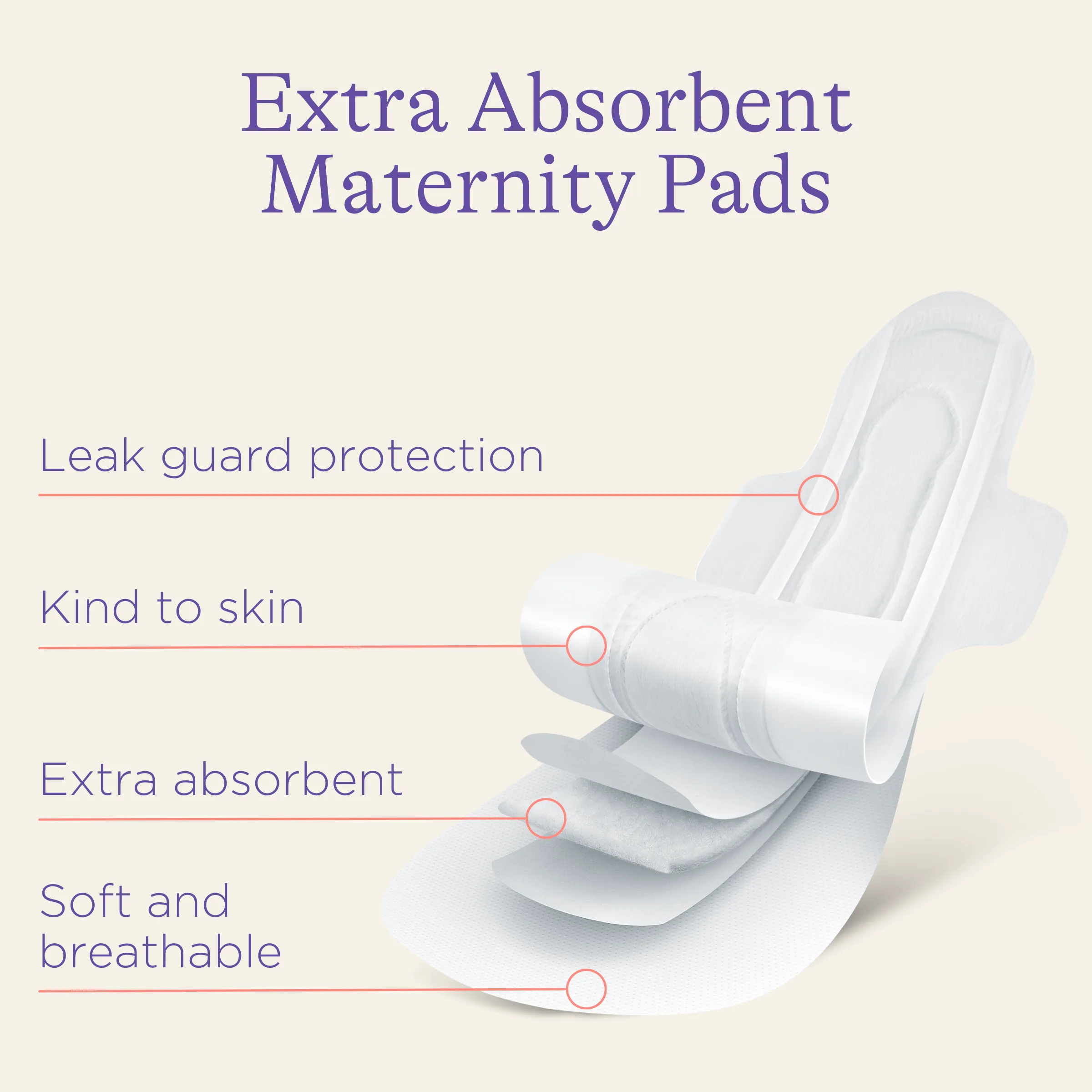 Lansinoh Extra Absorbent Maternity Pads: 0-2 weeks post-birth 10 Pack