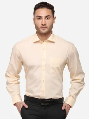 Lemon Yellow Solid Regular Fit Formal Shirt | Greenfibre