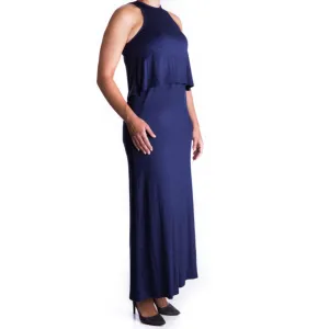 Mama Basic - Double Layer Long Maternity & Nursing Dress