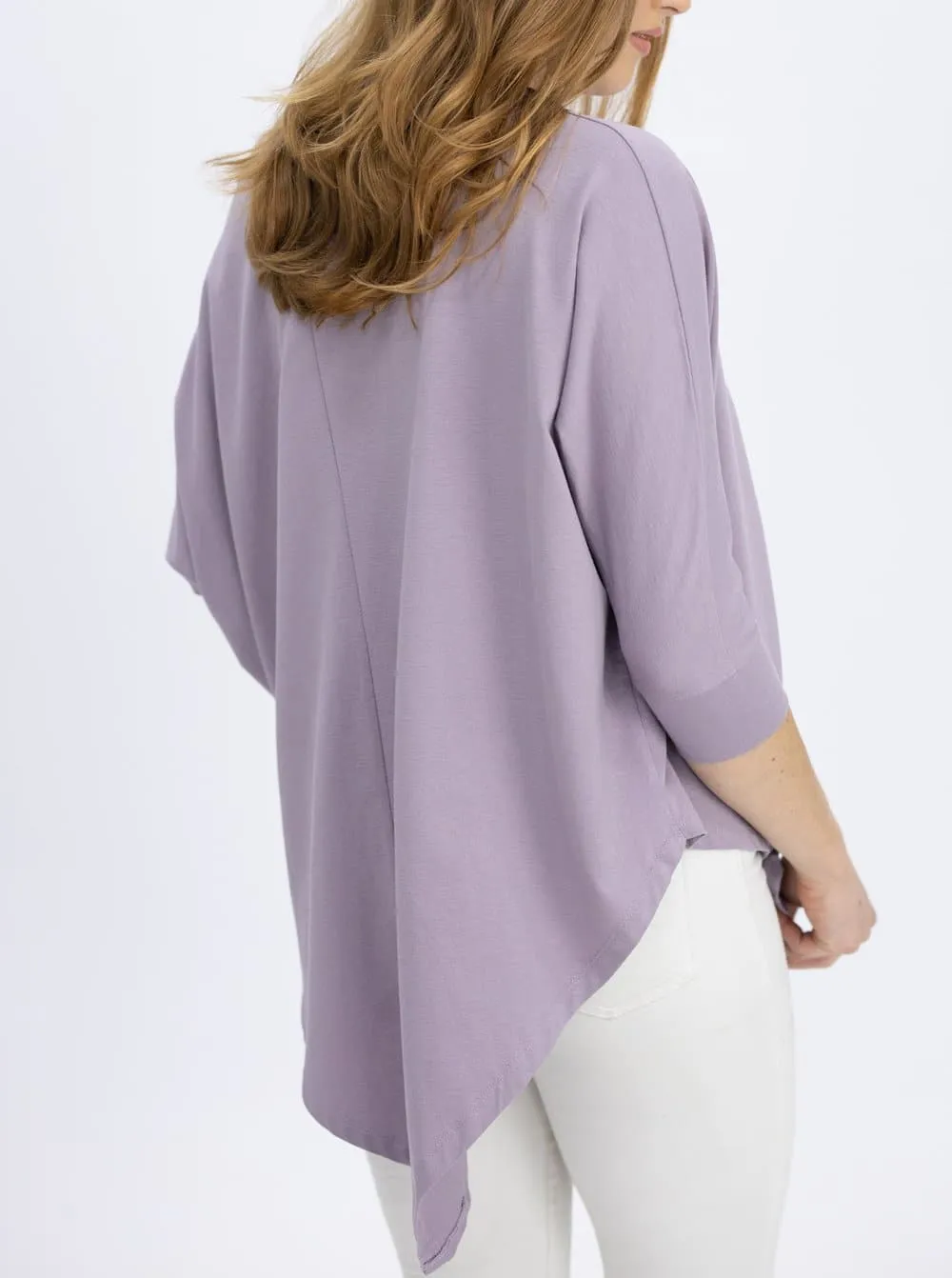 Maternity Loose Fit Oversize Tee - Purple