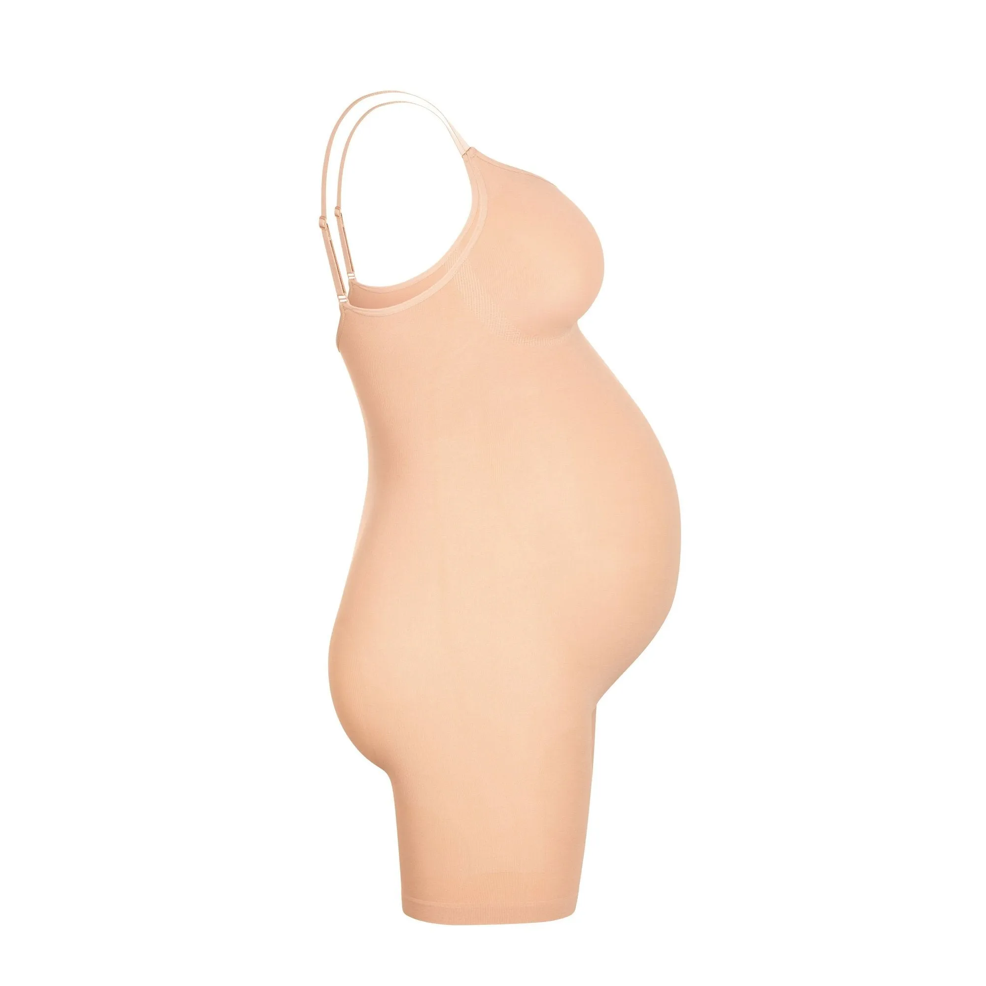 MATERNITY SCULPTING BODYSUIT MID THIGH | CLAY