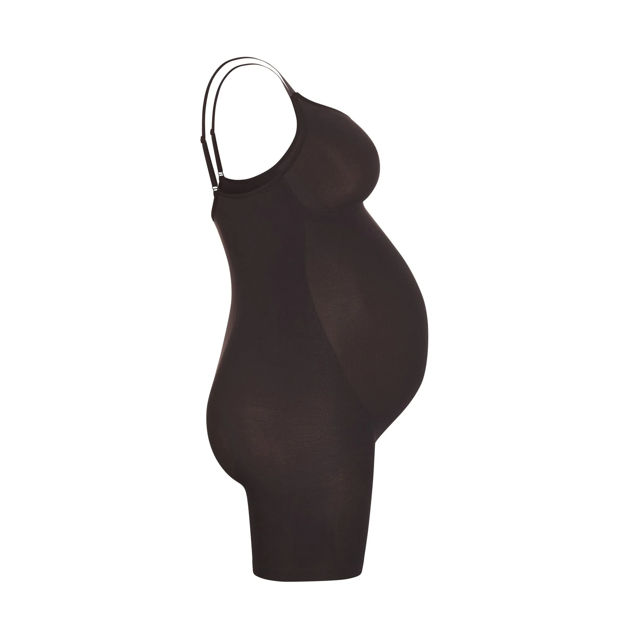 MATERNITY SCULPTING BODYSUIT MID THIGH | ONYX