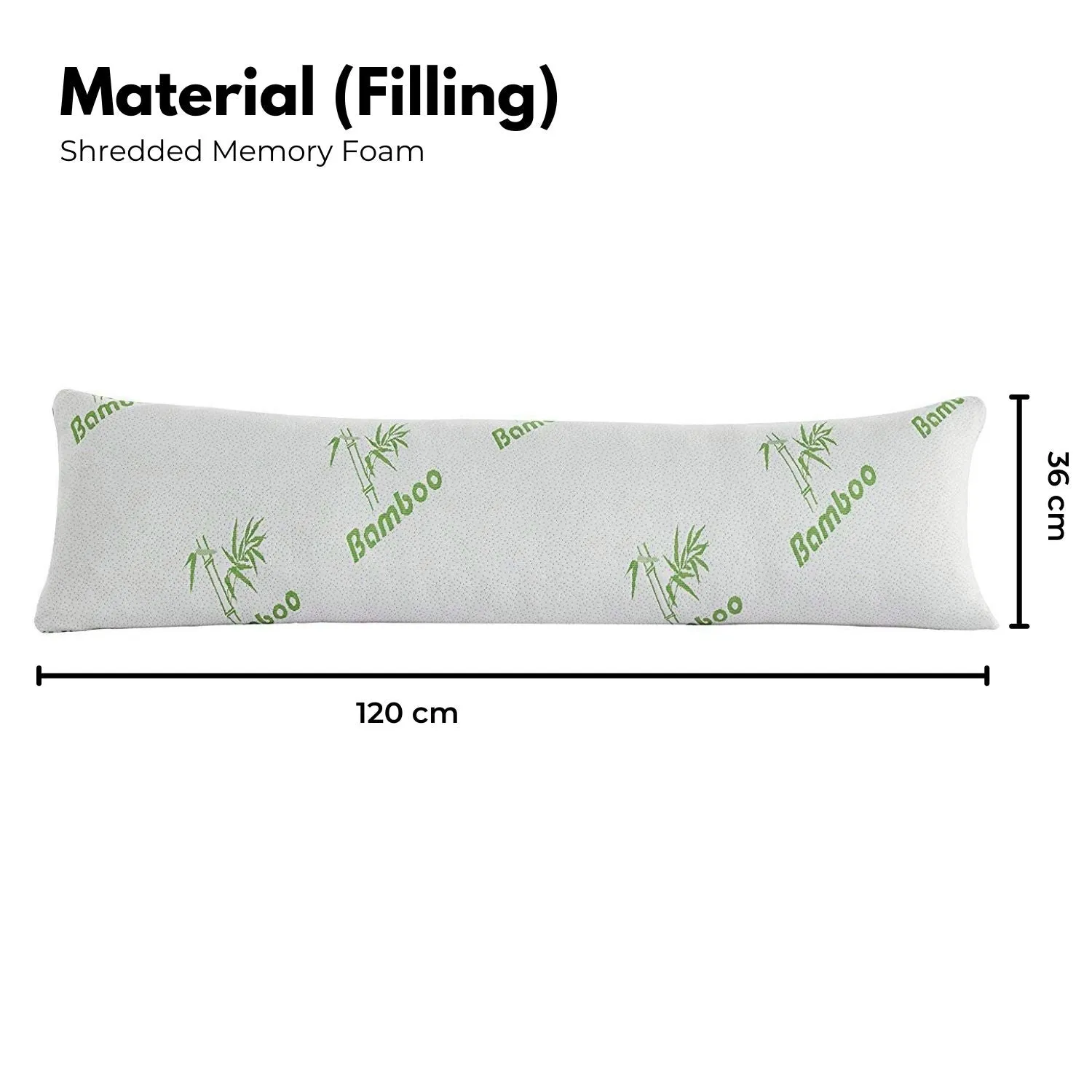 Memory Foam Full Body Pillow for Back Pain & Maternity