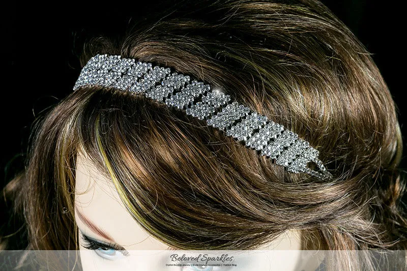 Mina Crystal Cluster Stretch Headband | Rhinestone